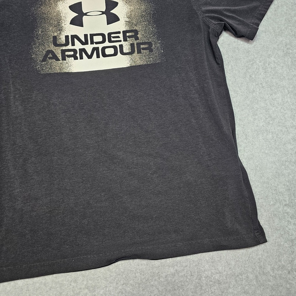 Under Armour Mens Medium UA Heatgear Loose Fit Adult Black Logo Shirt - Picture 6 of 10